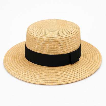 Eco-Friendly Pointed Top Straw Hat with Frills