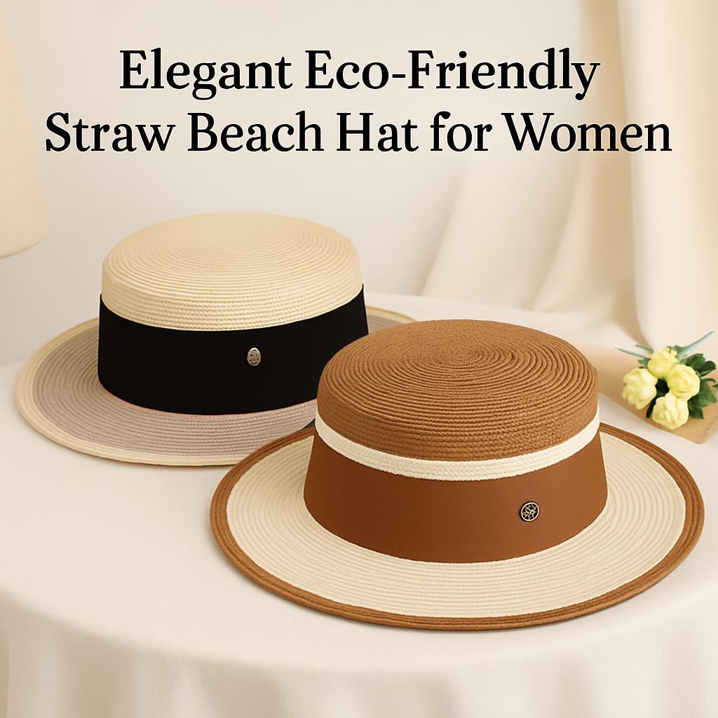 Eco-friendly straw hats with natural fiber design