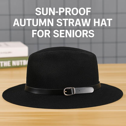 Sun-Proof Autumn Straw Hat for Seniors