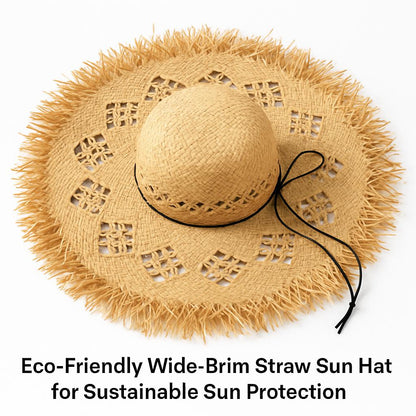 Eco-Friendly Wide-Brim Straw Sun Hat