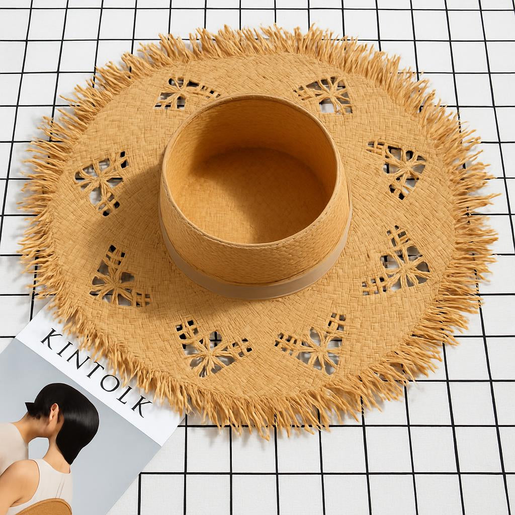 Eco-Friendly Wide-Brim Straw Sun Hat for Sustainable Sun Protection