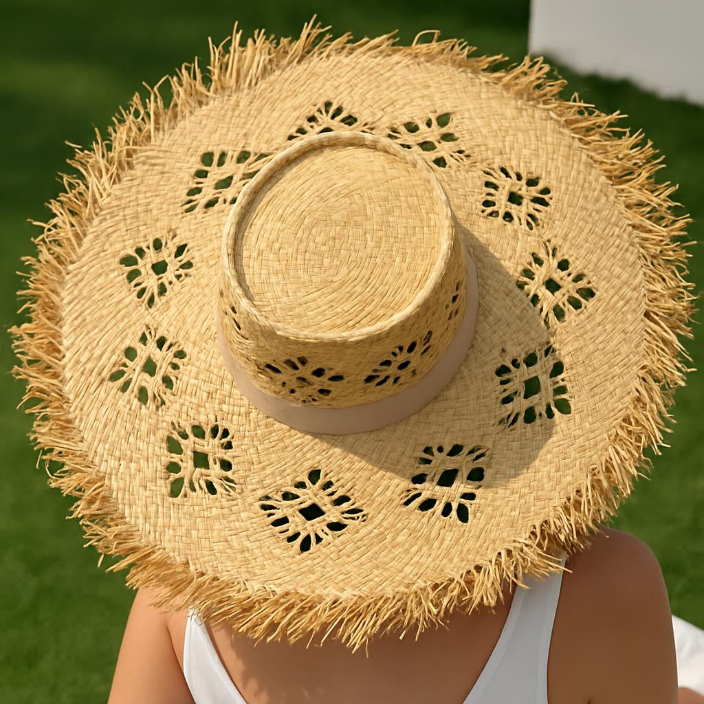 Eco-Friendly Wide-Brim Straw Sun Hat for Sustainable Sun Protection