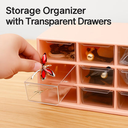 Eco-Friendly Rectangular Storage Organizer with Transparent Drawers