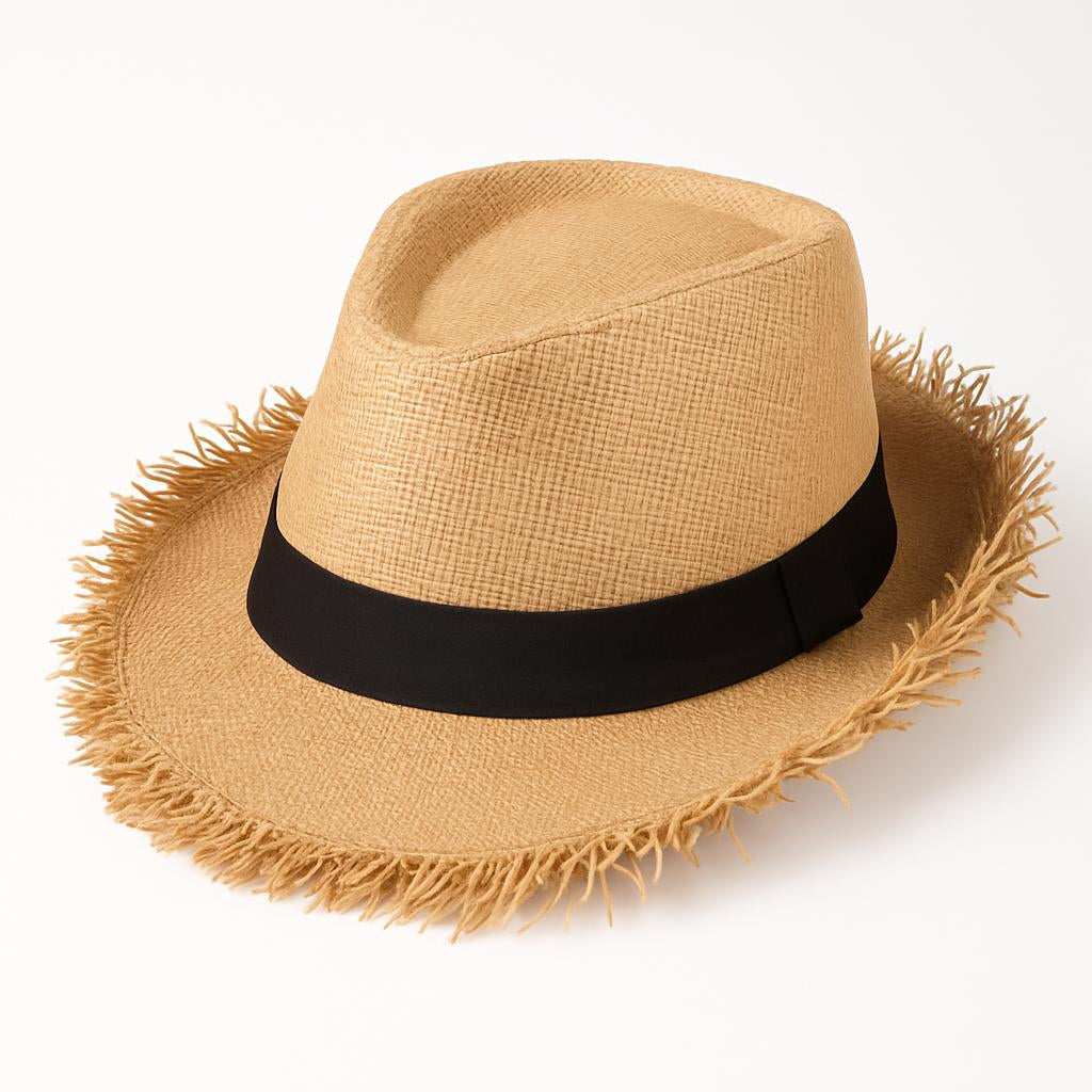Men's Eco-Friendly Straw Top Hat with Sun Protection