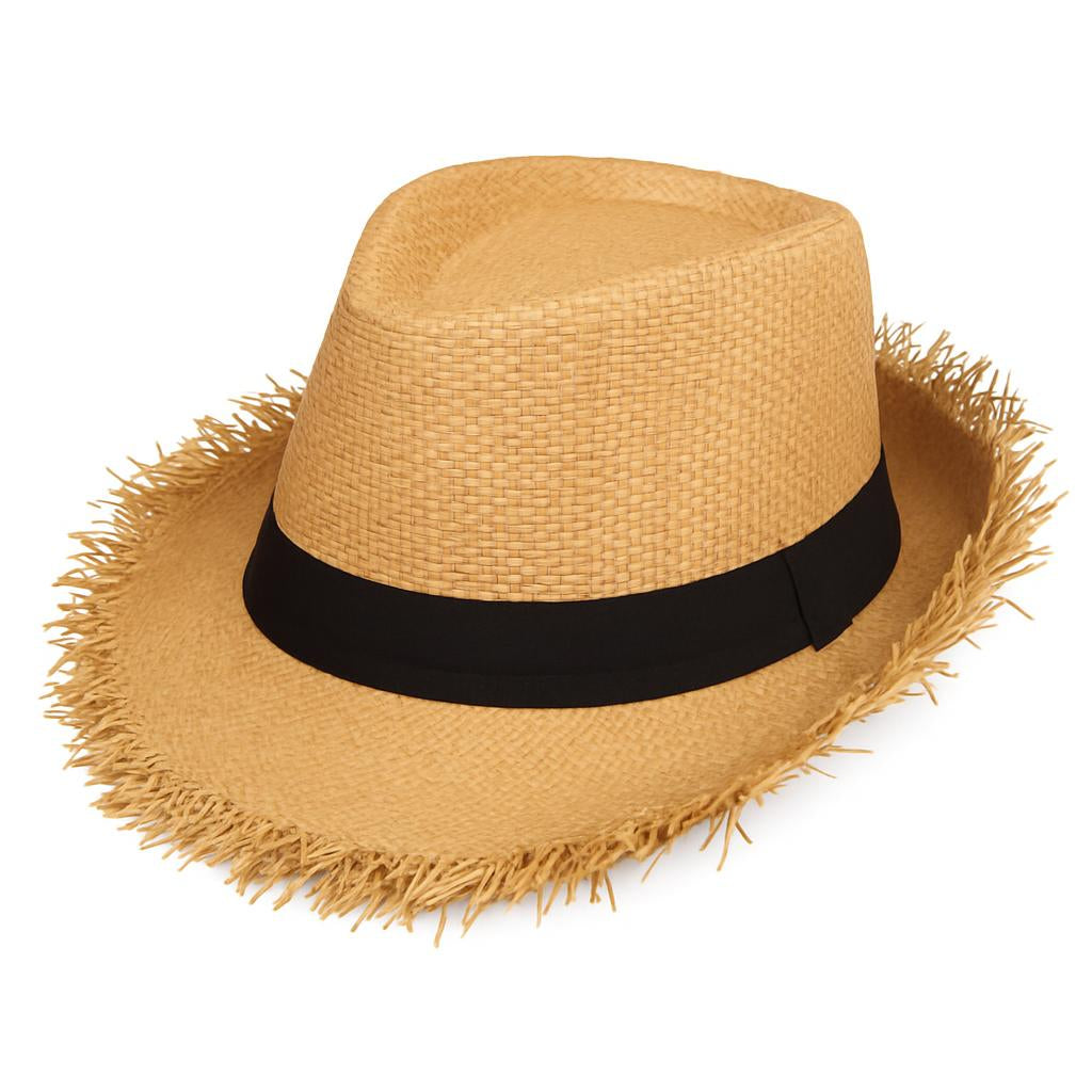 Men's Eco-Friendly Straw Top Hat for Stylish Sun Protection