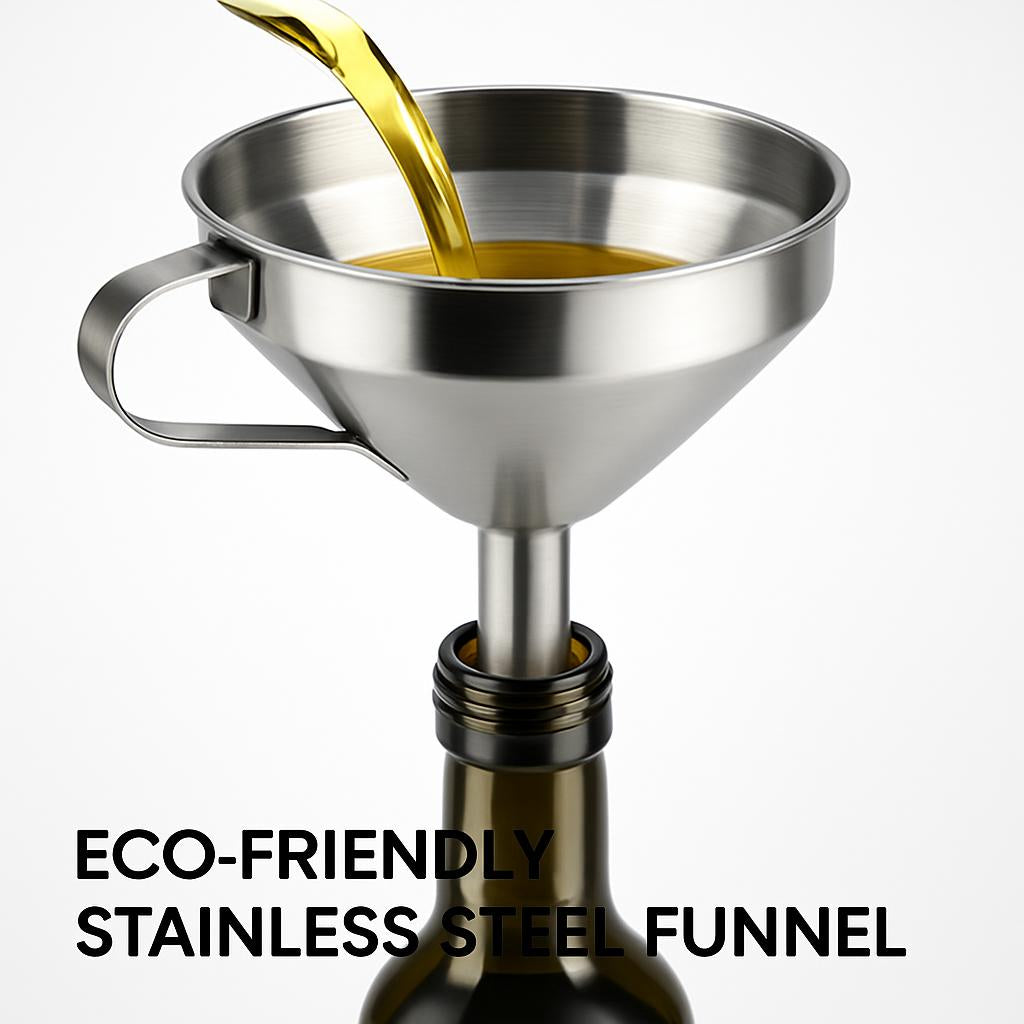 Eco-Friendly Stainless Steel Y Shaped Wine Funnel Set