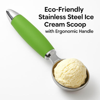 Eco-Friendly Stainless Steel Ice Cream Scoops with Ergonomic Handles