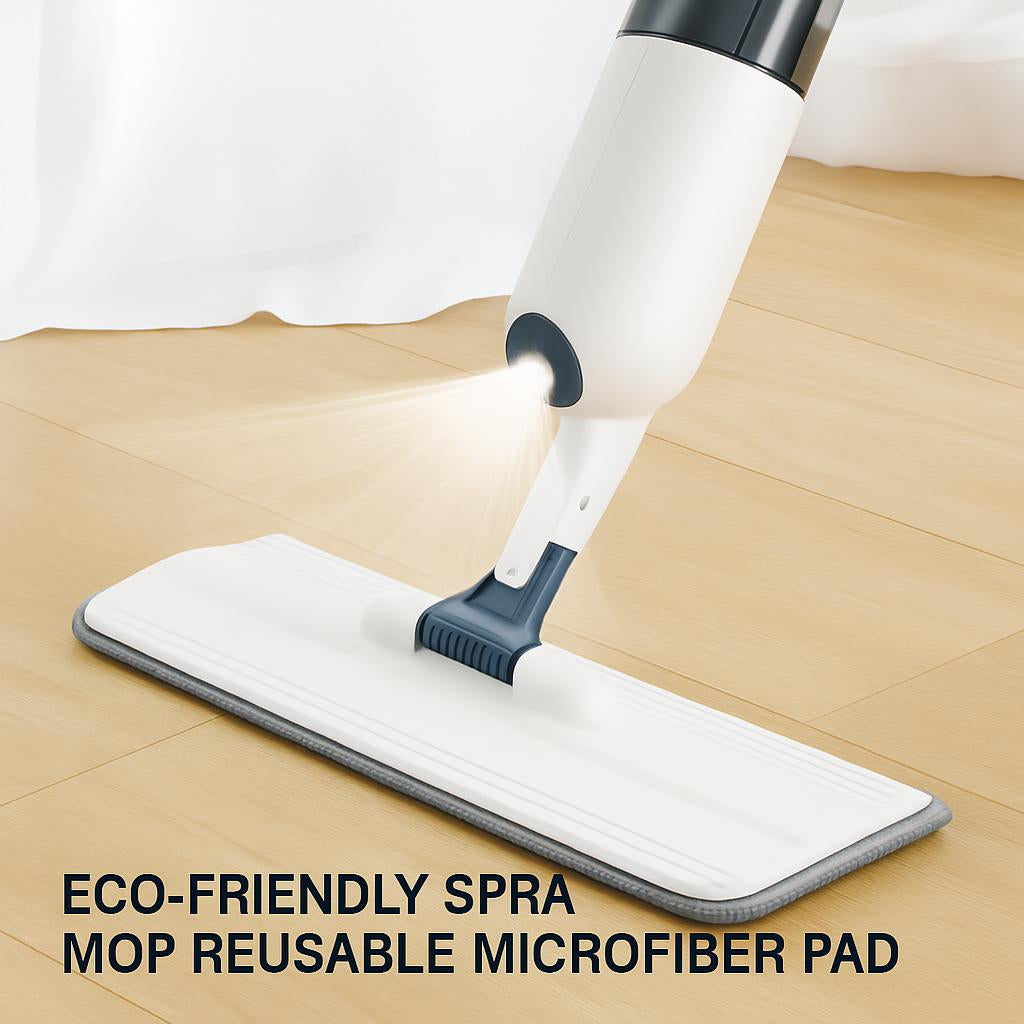 Eco-Friendly Spray Mop with Reusable Microfiber Pad