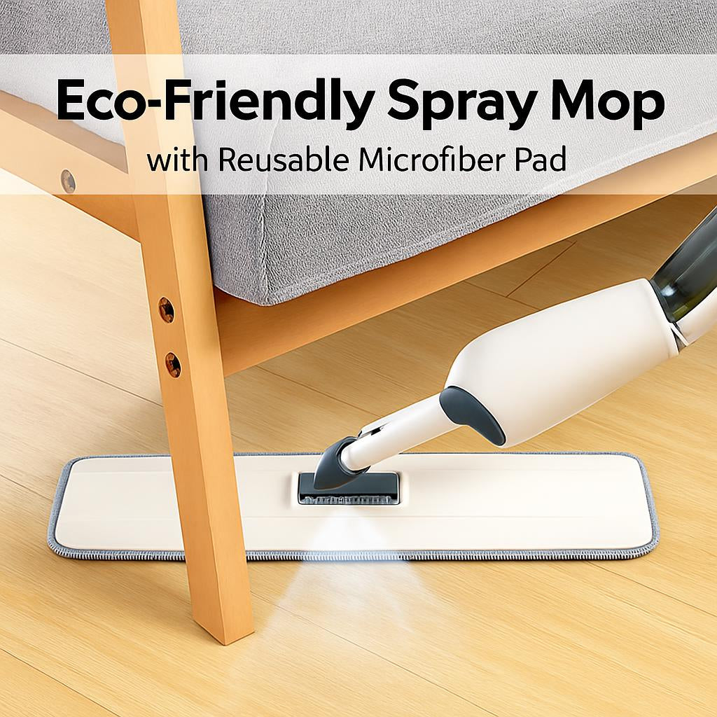 Eco-Friendly Spray Mop with Reusable Microfiber Pad