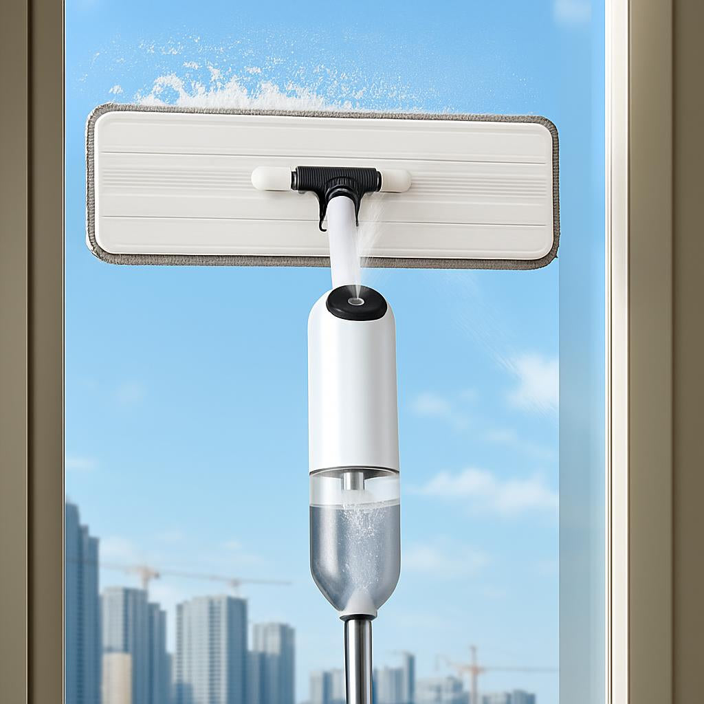 Eco-Friendly Spray Mop with Reusable Microfiber Pad