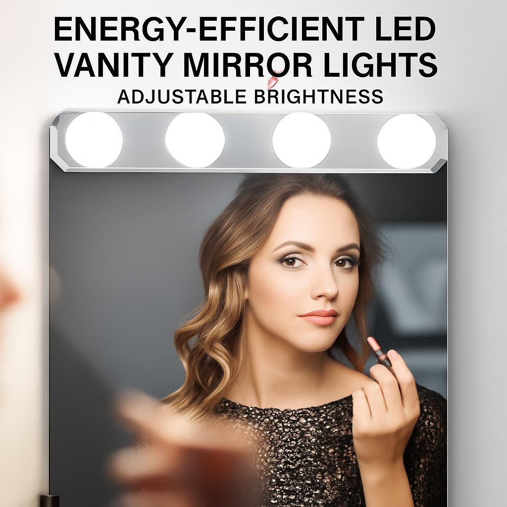 Energy-Efficient LED Vanity Mirror Lights with Adjustable Brightness