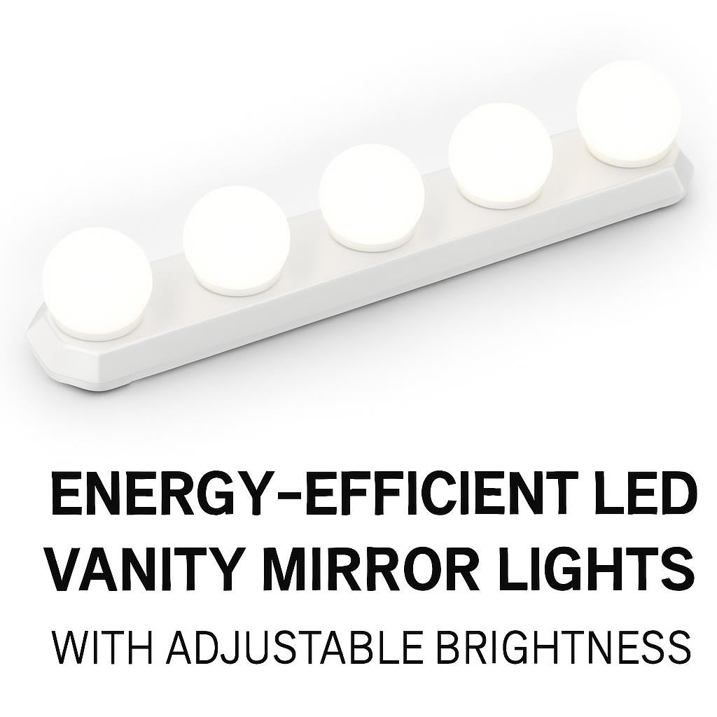 Energy-Efficient LED Vanity Mirror Lights with Adjustable Brightness