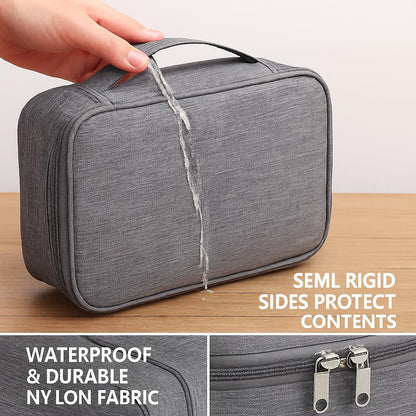 Eco-Friendly Gray Rectangular Cable Organizer Bag