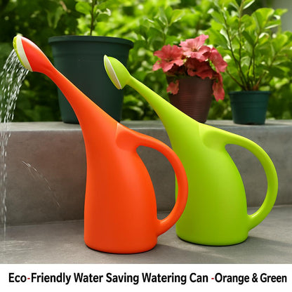 Eco-Friendly Water-Saving Garden Watering Can in Orange and Green