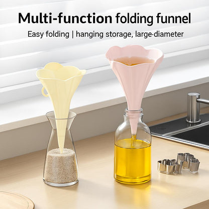 Collapsible Flower-Shaped Silicone Kitchen Funnel