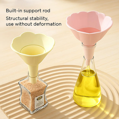 Collapsible Flower-Shaped Silicone Kitchen Funnel - Eco-Friendly & Space-Saving