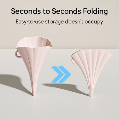 Collapsible Flower-Shaped Silicone Kitchen Funnel - Eco-Friendly & Space-Saving