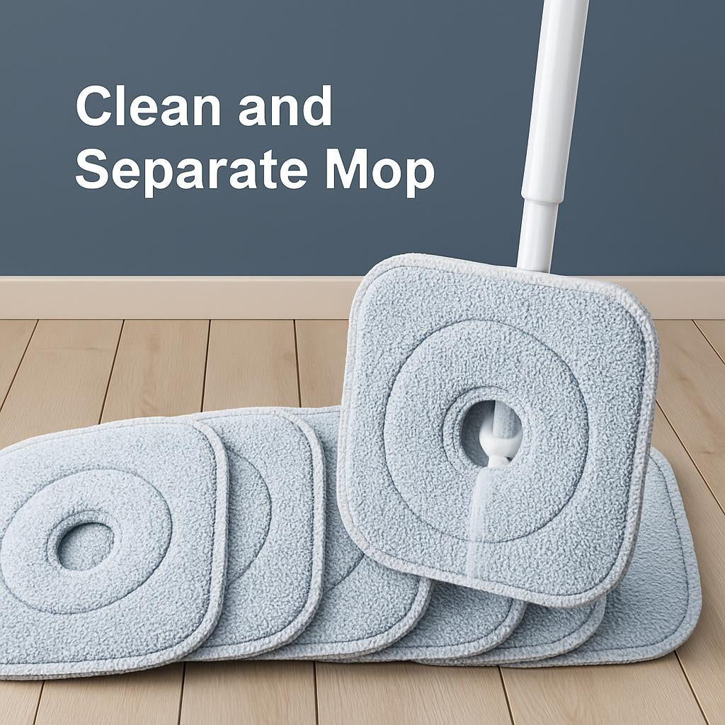 Reusable Gray Microfiber Mop Pads for Eco-Friendly Cleaning