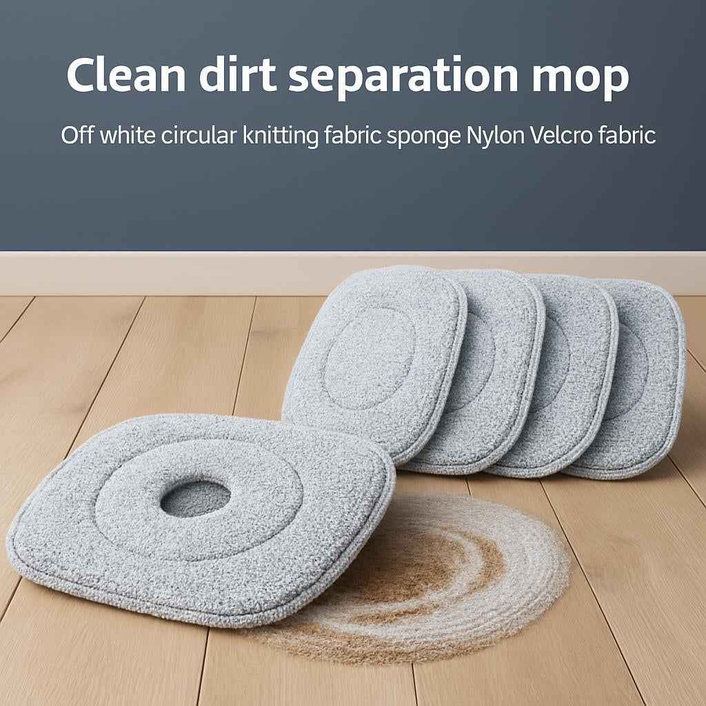 Reusable Gray Microfiber Mop Pads - Eco-Friendly Cleaning Solution