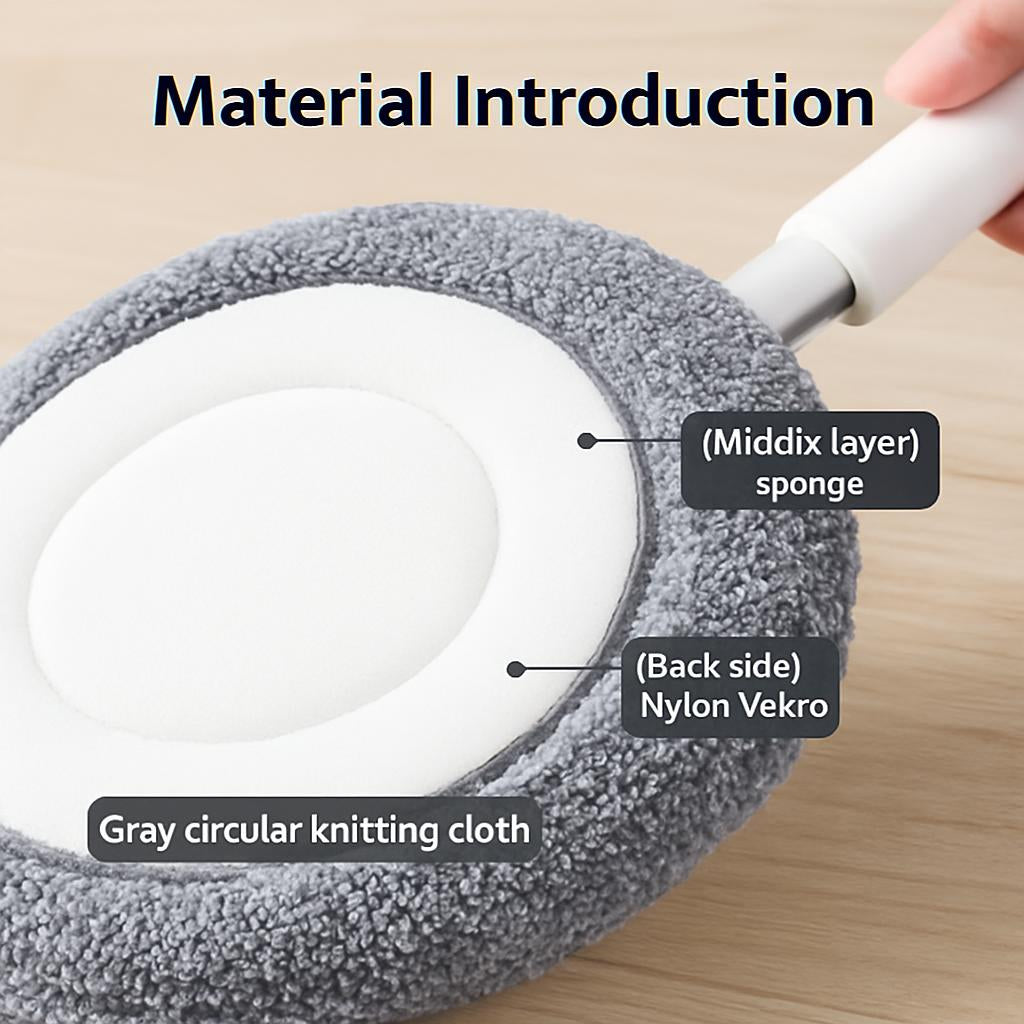 Reusable Gray Microfiber Mop Pads - Eco-Friendly Cleaning Solution