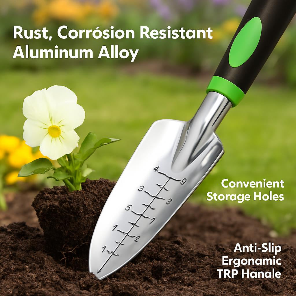 Eco-Friendly Gardening Tool Set with Durable Aluminum Tools and Reusable Bag