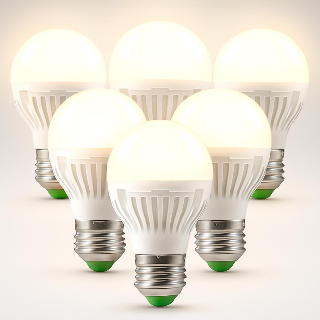 Energy-Efficient LED Light Bulbs - Long-Lasting A19 White Bulbs Set
