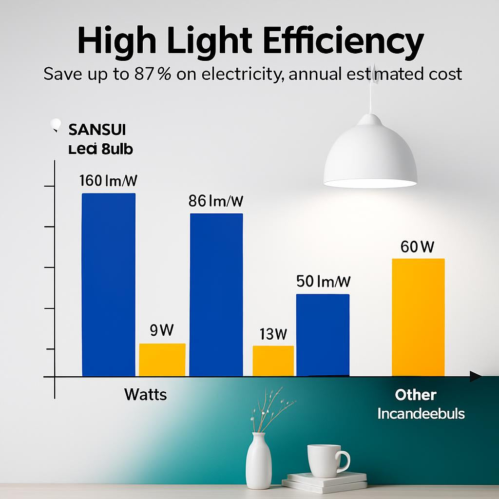 Eco-Friendly 60W Equivalent LED A15 Light Bulbs - 900 Lumens