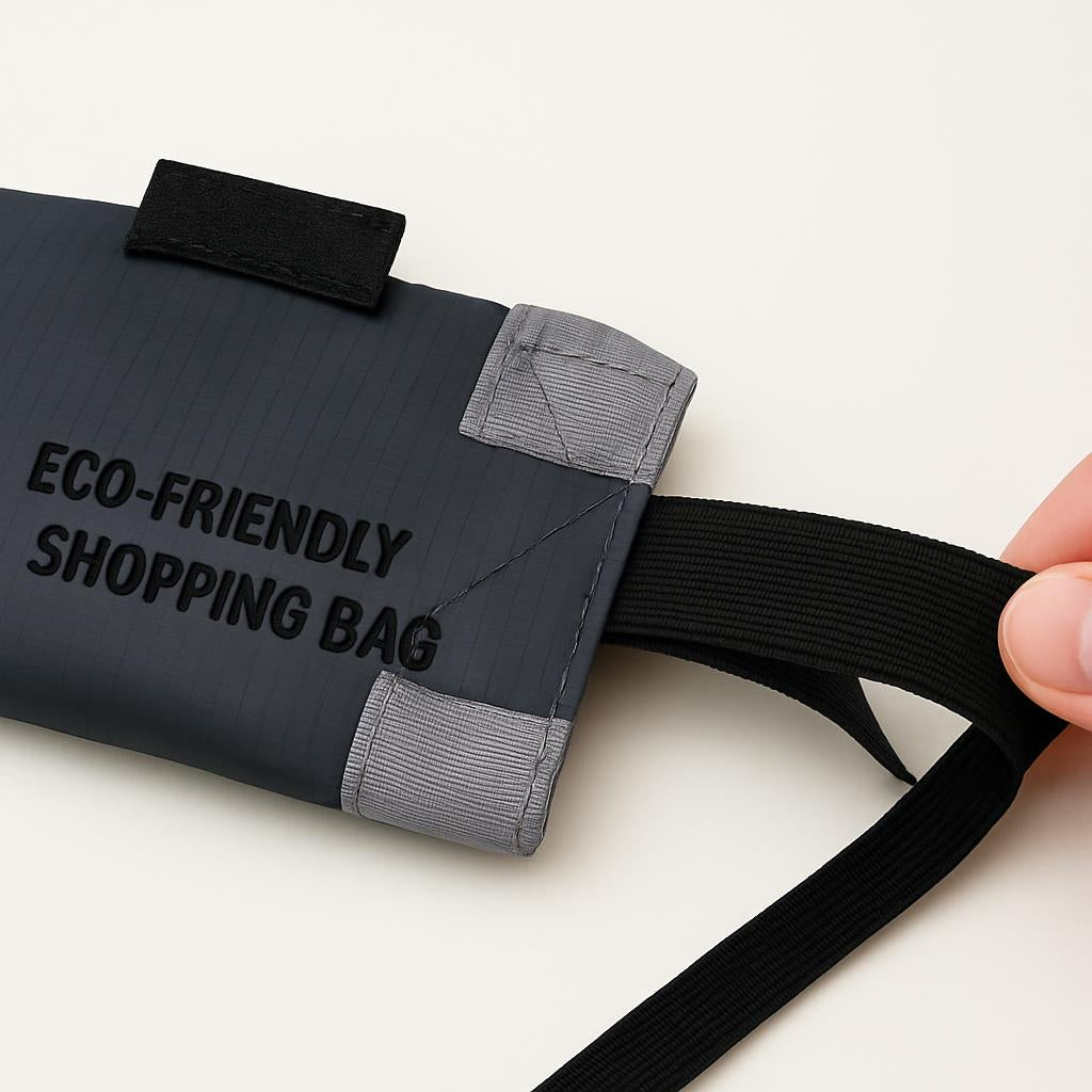 Eco-Friendly Reusable Black Shopping Bag - Sustainable Grocery Tote