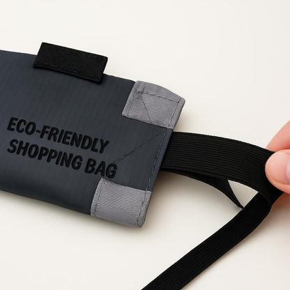 Eco-Friendly Reusable Black Shopping Bag - Sustainable Grocery Tote