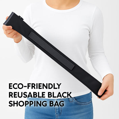 Eco-Friendly Reusable Black Shopping Bag - Sustainable Grocery Tote