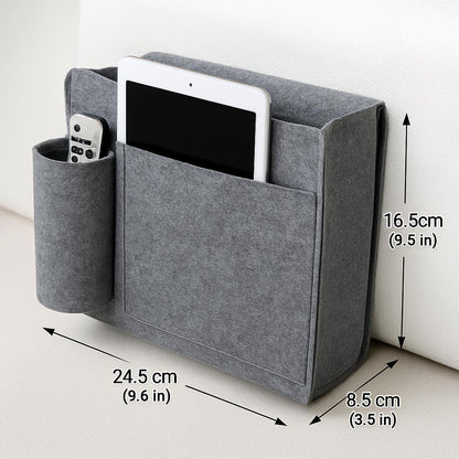Gray Felt Storage Caddy Organizer - Eco-Friendly, Multi-Pocket Design