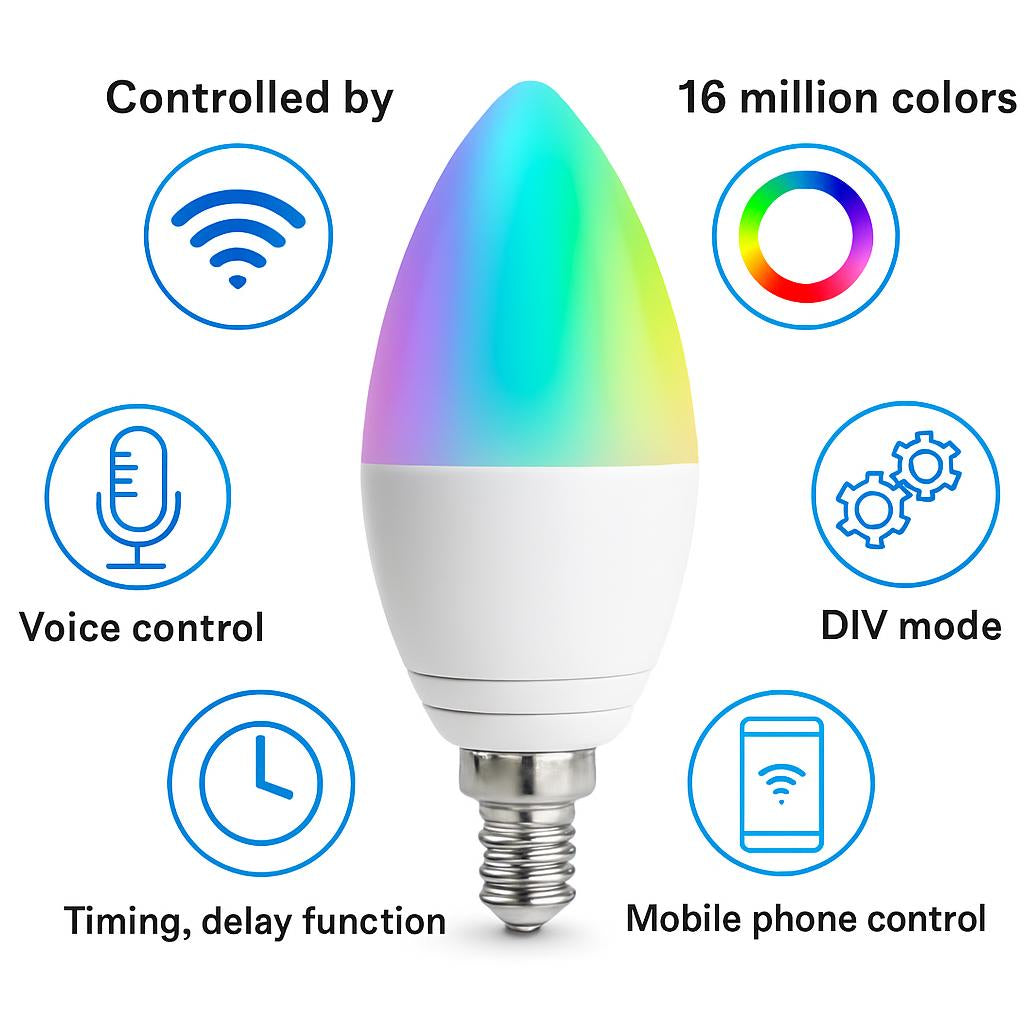 Multicolor WiFi Smart LED Candle Light