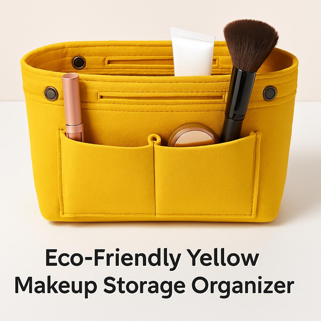 Yellow rectangular organizer insert with rounded edges