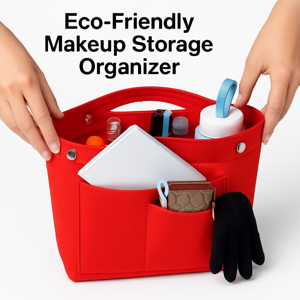 Eco-Friendly Yellow Makeup Storage Organizer