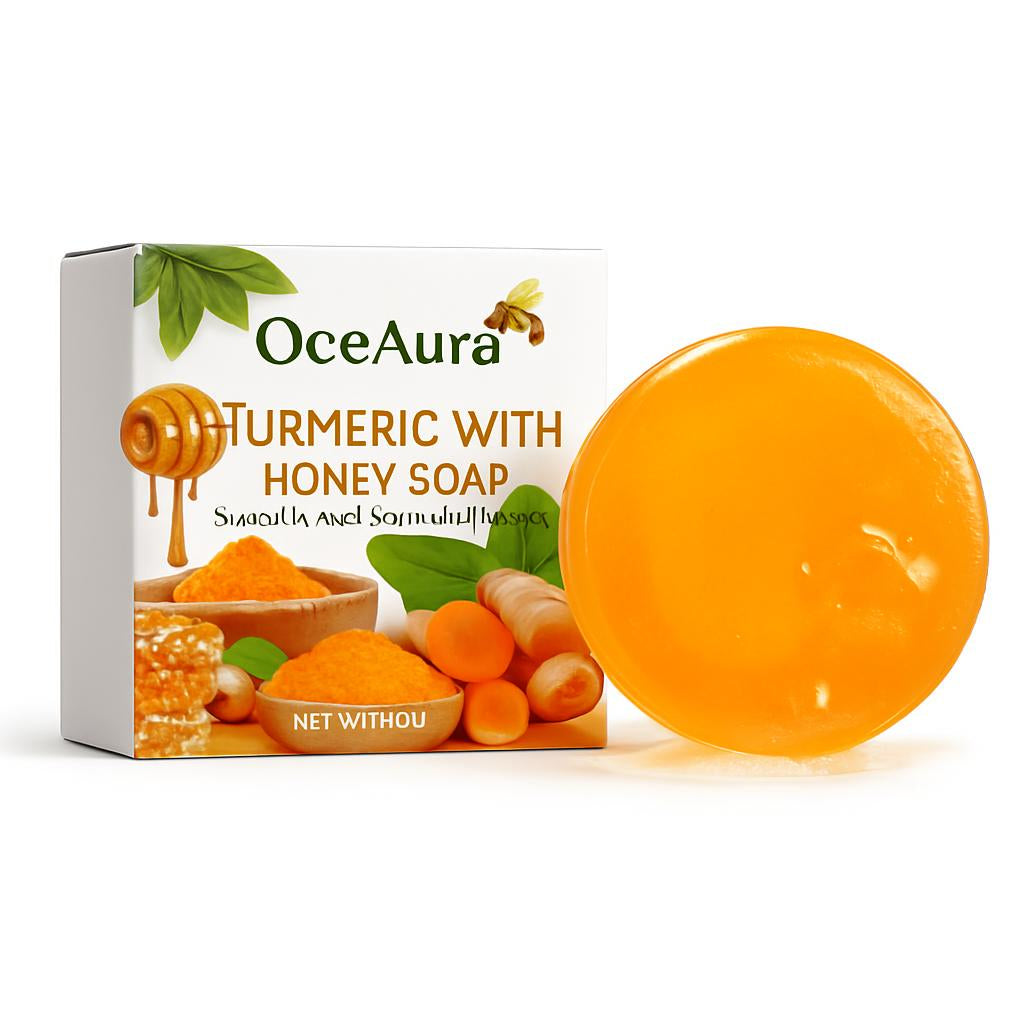 Turmeric Honey Soap Bar - Natural Skin Care, Biodegradable, Plastic-Free