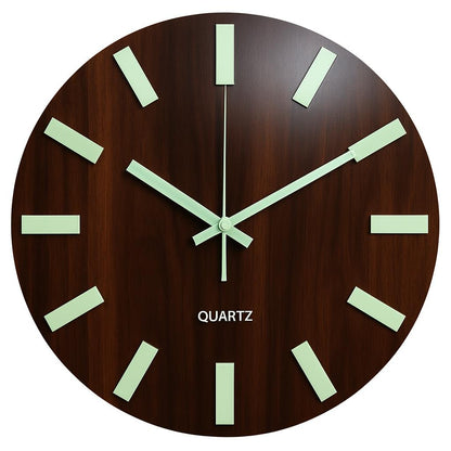 Glow in the Dark Wooden Wall Clock - Eco-Friendly Home Decor