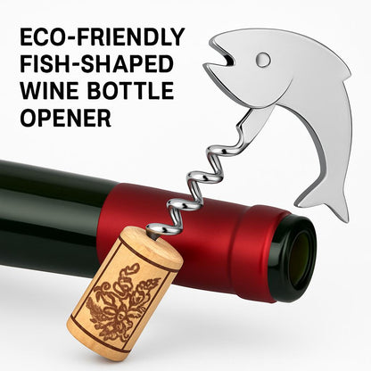 Eco-Friendly Fish-Shaped Wine Bottle Opener