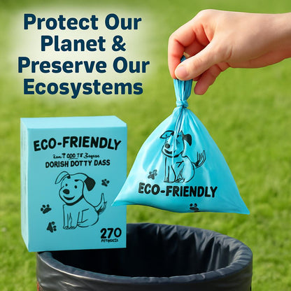 Eco-Friendly Lavender Scented Doggy Potty Bags - 270 Count