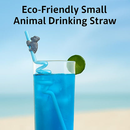 Multicolored Spiral Reusable Drinking Straws