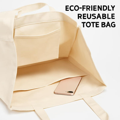 Eco-Friendly Reusable Tote Bag - Sustainable Cotton Canvas Shopping Bag