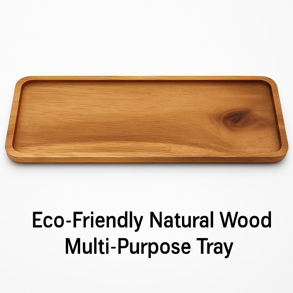 Eco-Friendly Natural Wood Multi-Purpose Tray