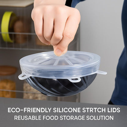 Eco-Friendly Silicone Stretch Lids - Reusable Food Storage Solution
