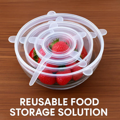 Eco-Friendly Silicone Stretch Lids - Reusable Food Storage Solution