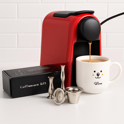 Eco-Friendly Coffee Capsule Machine with Reusable Pods