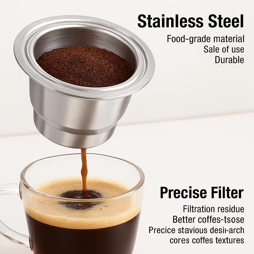 Eco-Friendly Coffee Capsule Machine with Reusable Pods