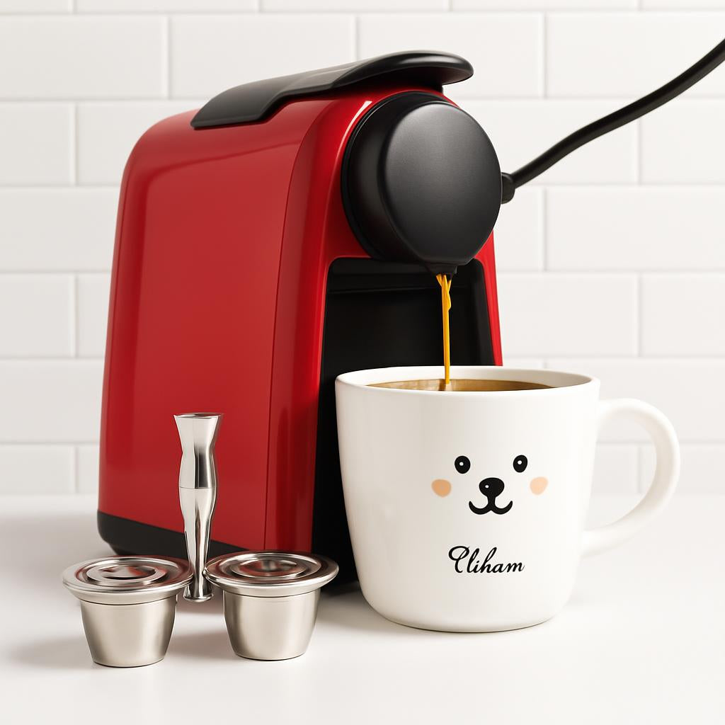 Eco-Friendly Coffee Capsule Machine with Reusable Pods