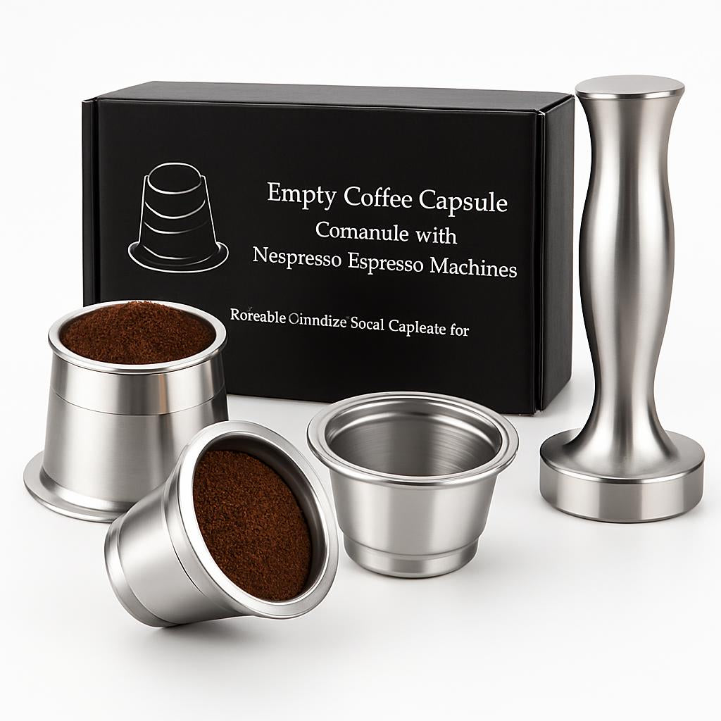 Eco-Friendly Coffee Capsule Machine with Reusable Pods