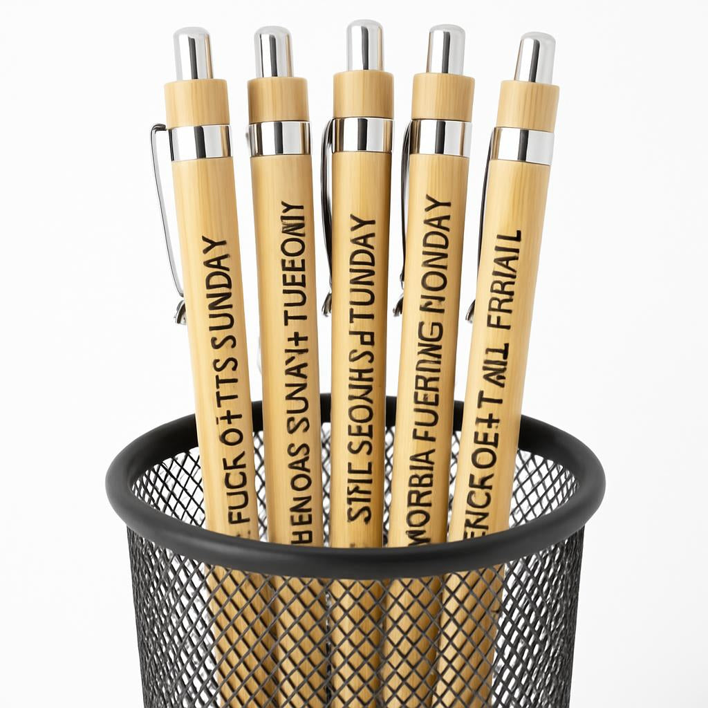 Eco-Friendly Bamboo Ball-Point Pen Set - Sustainable Writing Essentials