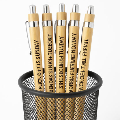 Eco-Friendly Bamboo Ball-Point Pen Set - Sustainable Writing Essentials