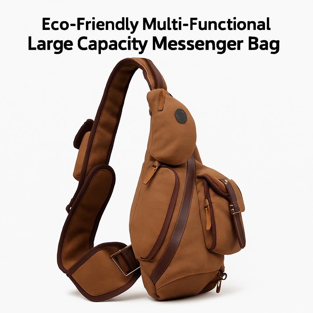 Eco-Friendly Multi-Functional Large Capacity Messenger Bag